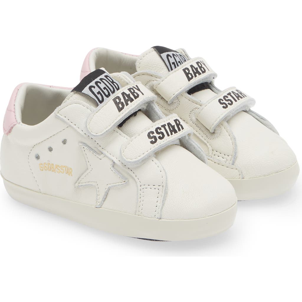Golden Goose Baby School Set Sneakers In White/baby Pink
