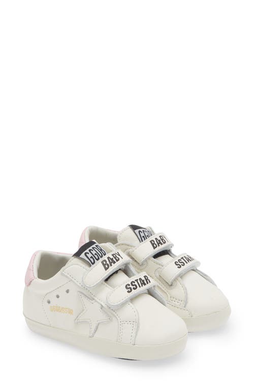 Golden Goose Baby School Set Sneakers In White/baby Pink