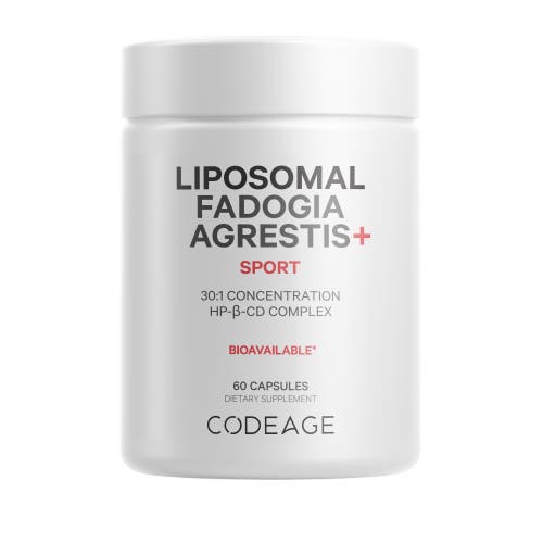 Codeage Liposomal Fadogia Agrestis, Hydroxypropyl-Beta-Cyclodextrin, Vitamin D3 Zinc Fenugreek Black Pepper, 60 ct in White at Nordstrom