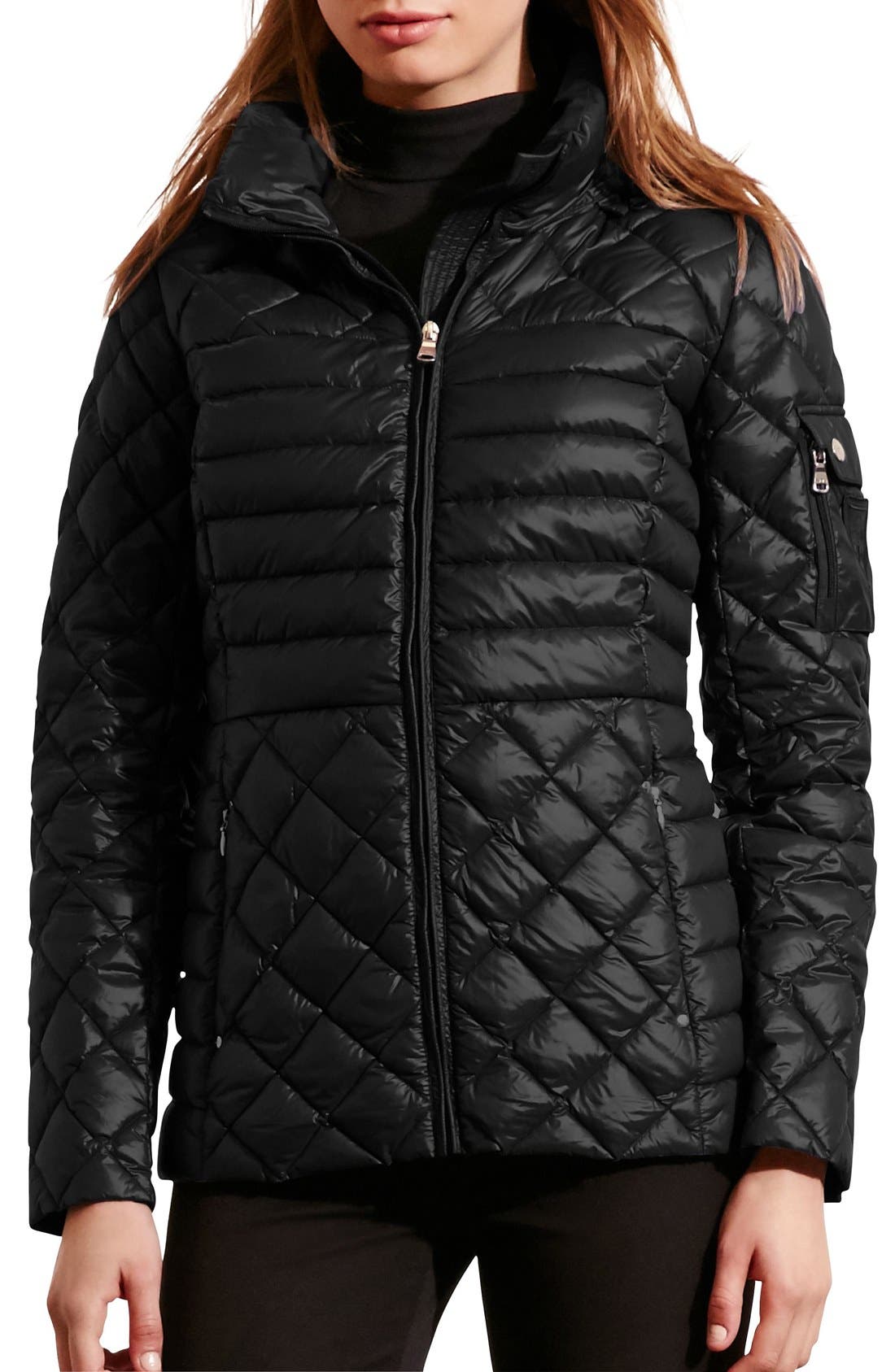 Lauren Ralph Lauren Packable Down Jacket with Detachable Hood Nordstrom