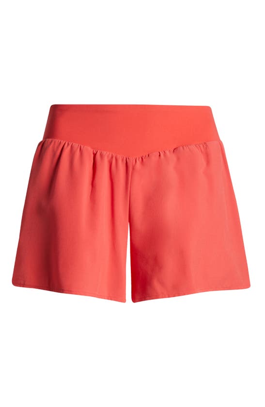 Shop Zella All Sport High Waist Shorts In Red Cayenne