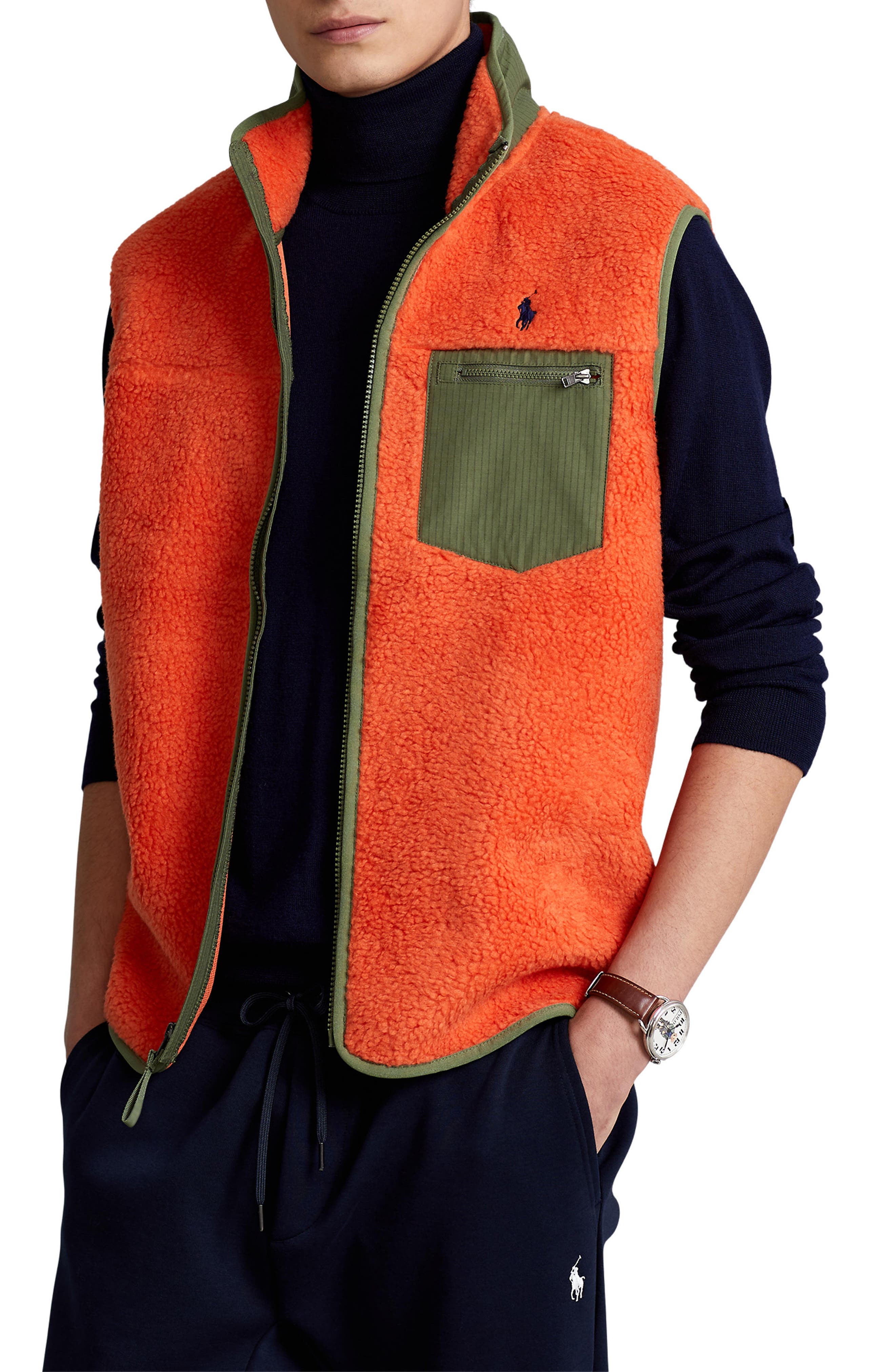 polo orange vest