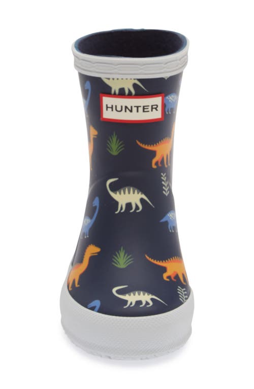 Shop Hunter Kids' First Classic Rain Boot In Navy Multi/navy/stardust