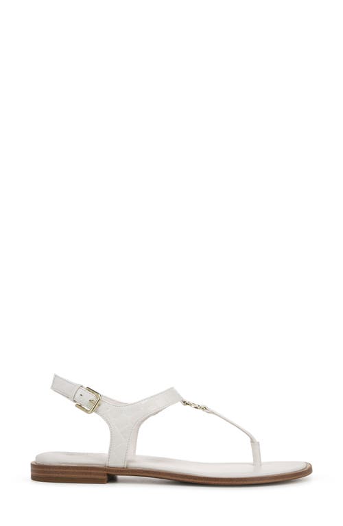 Naturalizer Lizzi T-strap Flat Sandals In Warm White