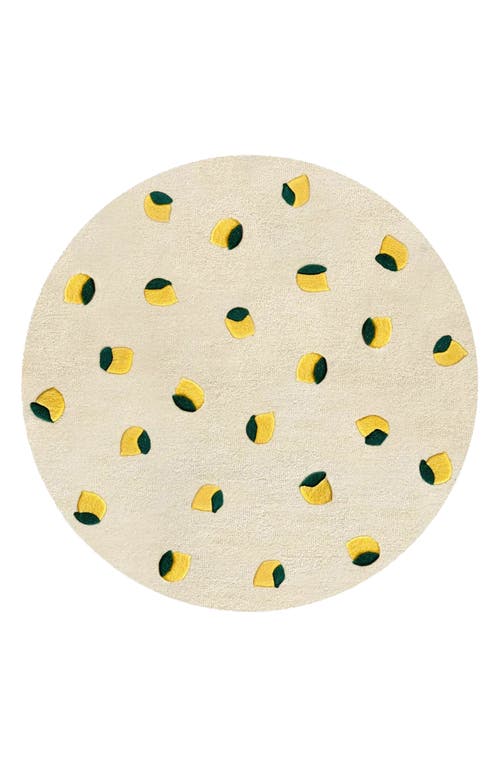 Maison Deux Lemons Wool Rug In Cream/yellow