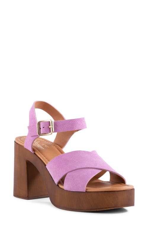 Paloma Platform Wedge Sandal in Orchid