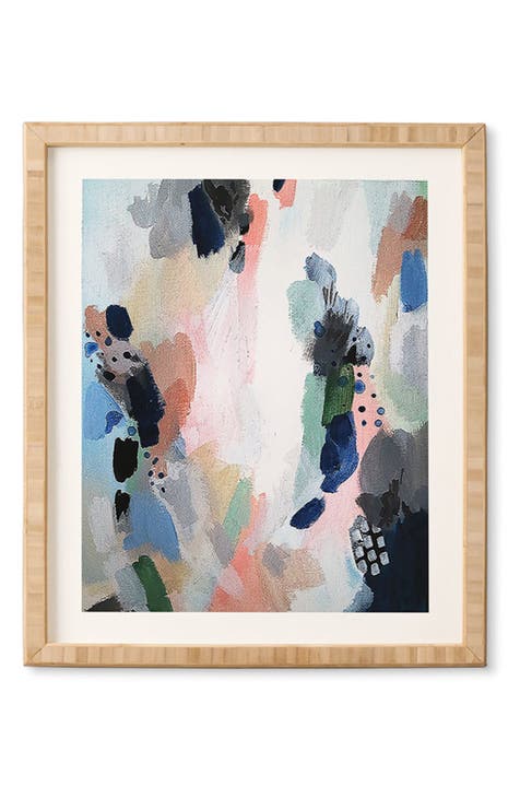 Wilde House Paper Abstract I Framed Art Print in Blue 3 at Nordstrom
