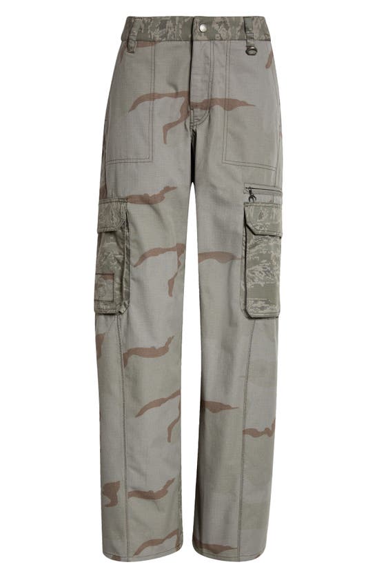 Shop Marine Serre Camo Ripstop Cargo Pants In Dark Grey