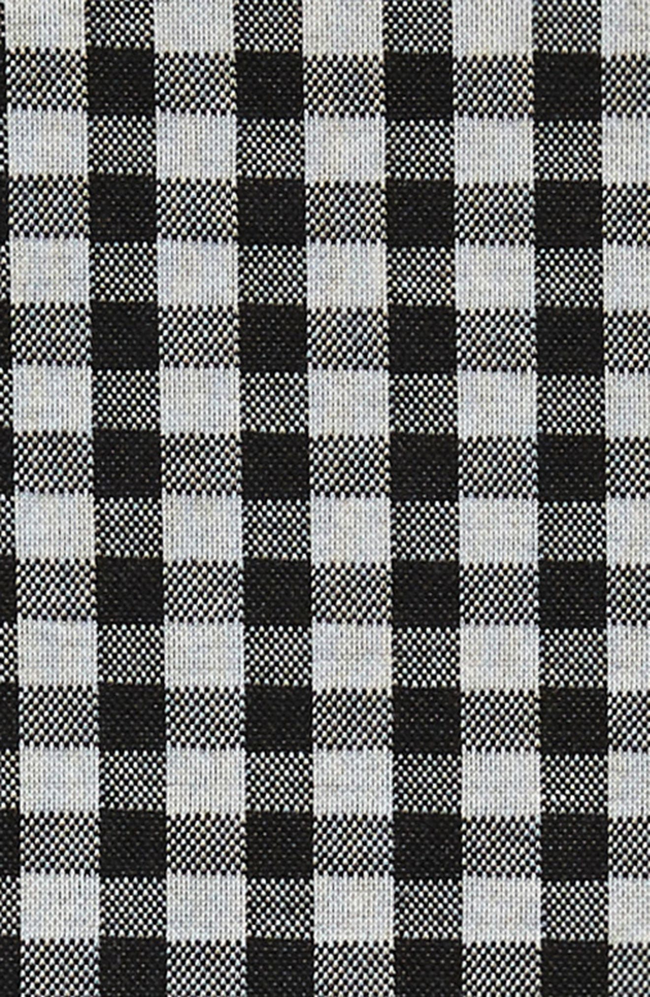 black and white check pinafore