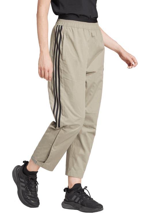 Shop Adidas Originals Adidas Tiro Loose Fit Cotton Twill Track Pants In Silver Pebble/black