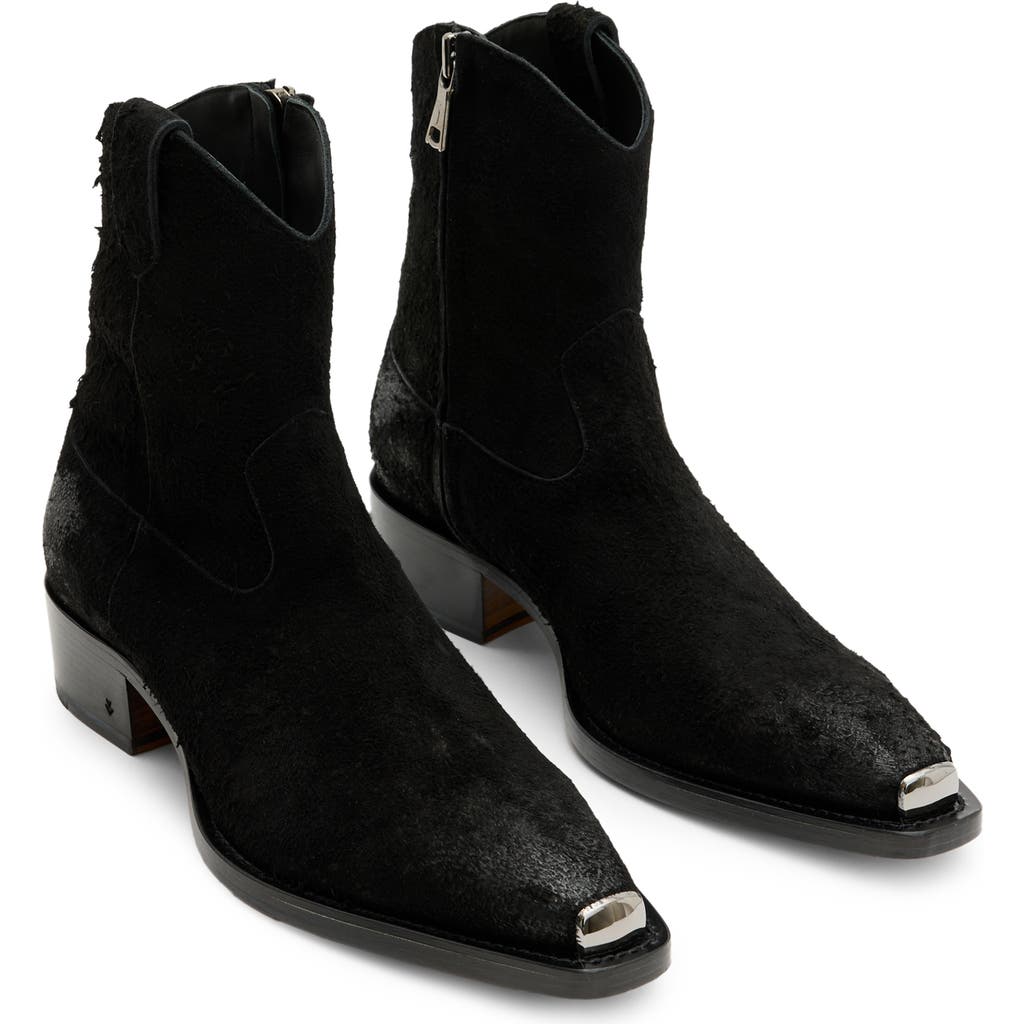 John Varvatos Walker Tipped Western Boot in Black