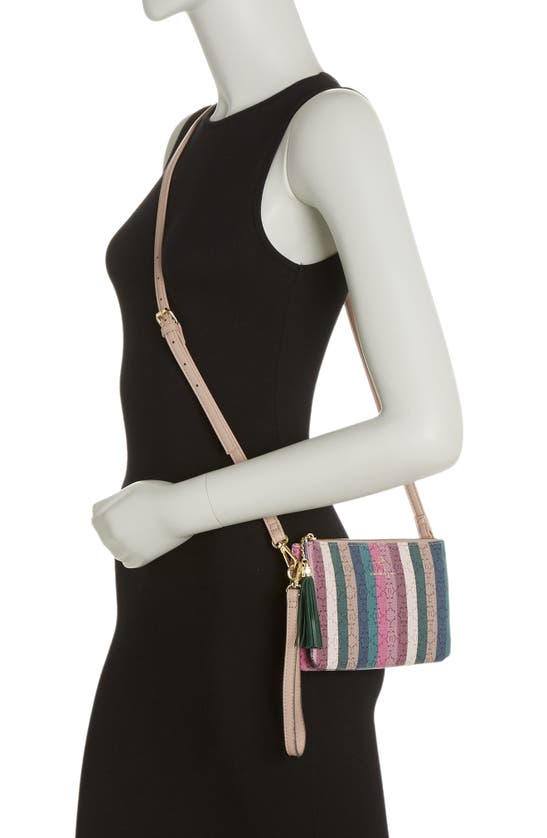 Nanette Lepore Hal Triple Section Crossbody Bag In Stripe Logo | ModeSens