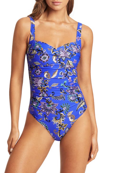 Buffalo Bills G-III 4Her by Carl Banks Women's Full Count One-Piece Swimsuit  - Royal