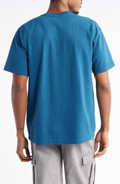 Shop Obey Oval Logo Graphic T-shirt In Legion Blue