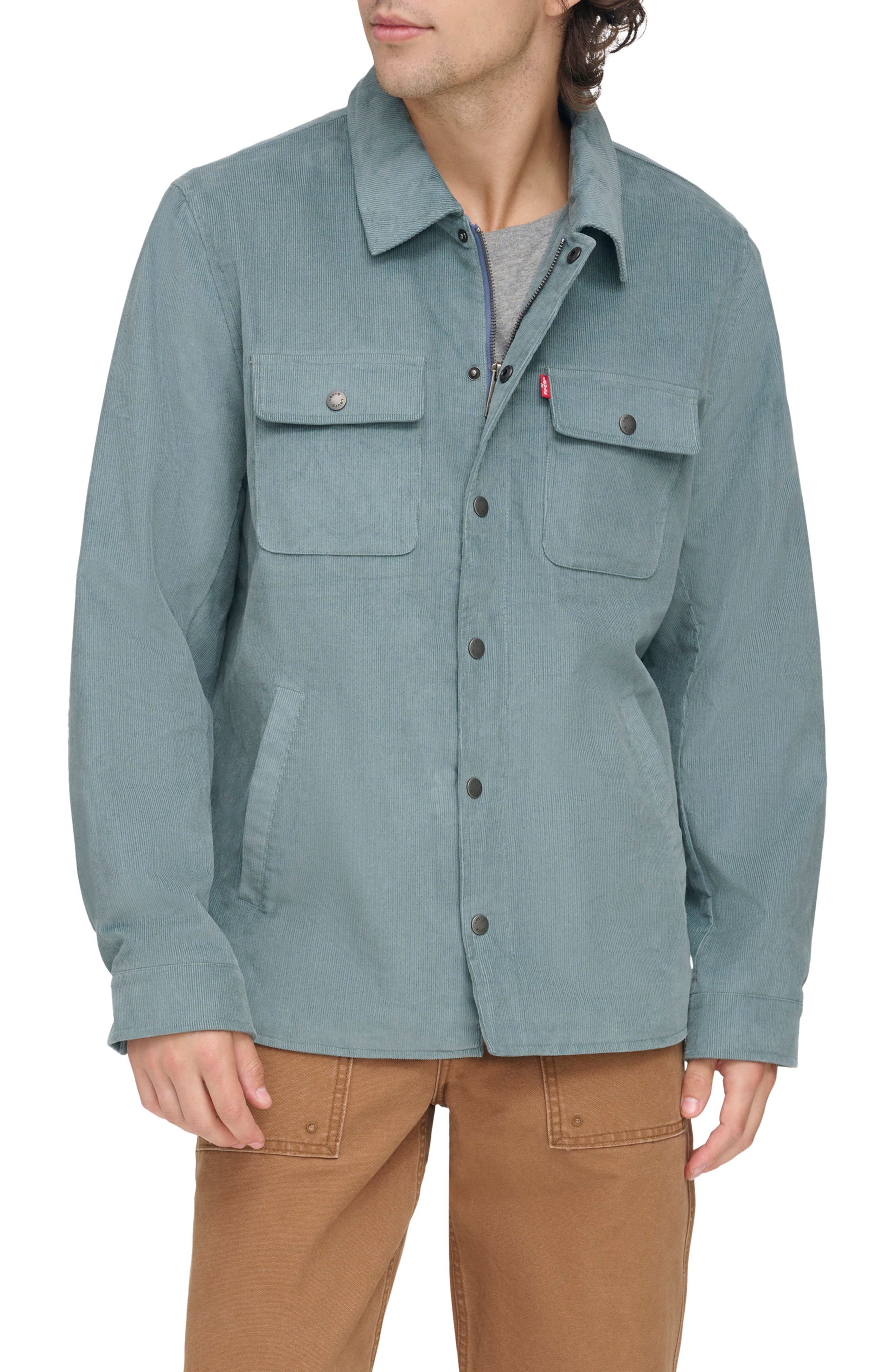 levi's Cotton Corduroy Shacket in Trooper 