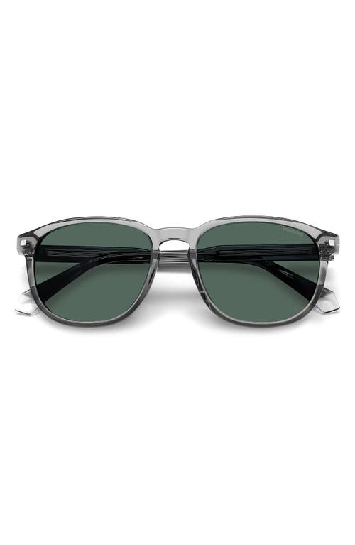 Polaroid 55mm Polarized Rectangular Sunglasses in Grey/Green Polarized at Nordstrom