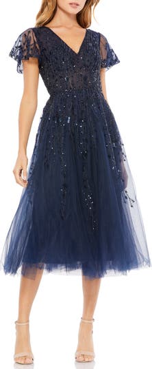 Mac Duggal Beaded Tulle Fit & Flare Dress | Nordstrom