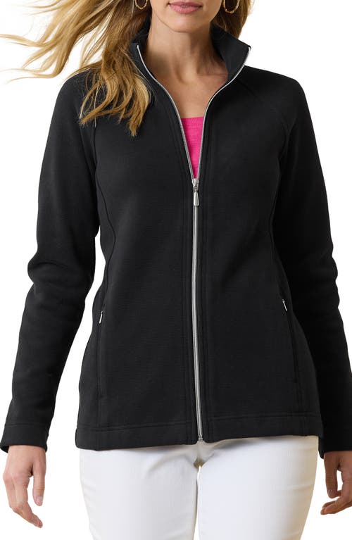 Shop Tommy Bahama New Aruba Zip Jacket In Black