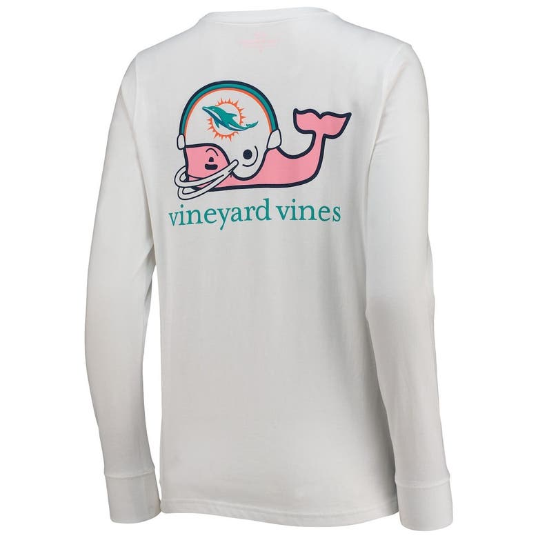 Miami Dolphins Vineyard Vines Mens T-Shirt Long Sleeve White