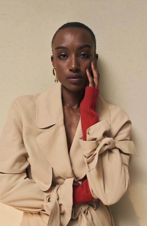 Shop Nordstrom X Harlem's Fashion Row Harbison Trench Coat In Tan Travertine