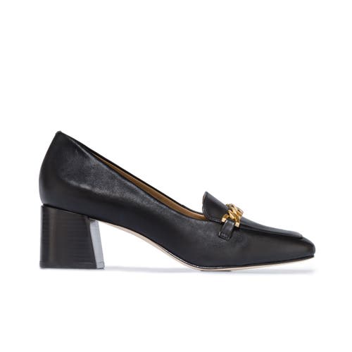 Shop Bernardo Footwear Avery Heeled Chain Loafer In Black