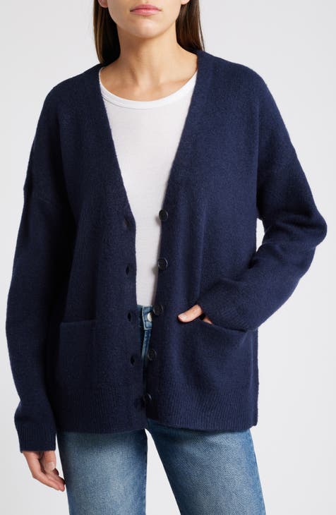 Blue cardigan sweater womens best sale