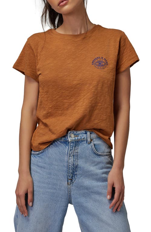 Spiritual Gangster Kindness Slub Cotton Graphic T-Shirt in Cognac at Nordstrom, Size X-Small