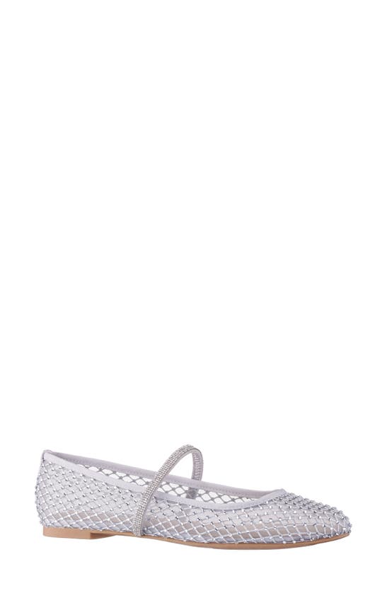 Shop Nina Peggy Mary Jane Flat In Silver
