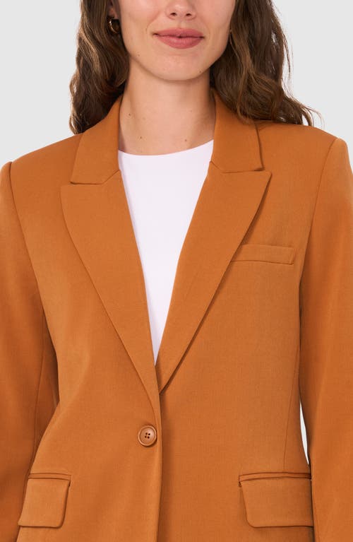 Shop Halogenr Halogen(r) Single Button Relaxed Blazer In Leather Brown