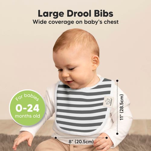 Shop Keababies 8-pack Baby Drool Bibs In Grayscape