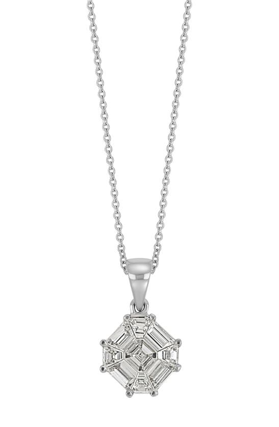 Shop Bony Levy Mika Diamond Circle Pendant Necklace In 18k White Gold