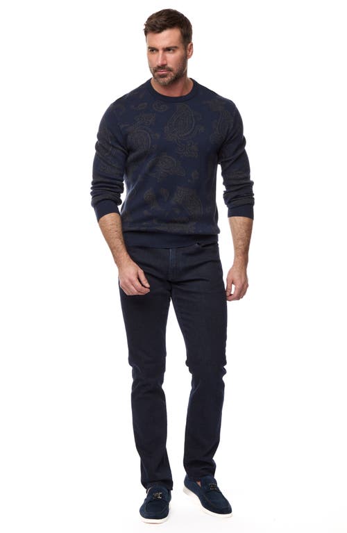 Shop Robert Graham Orlin Paisley Sweater In Navy