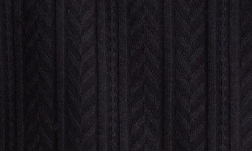 Shop Denim And Flower Jacquard Half Zip Sweater In Black