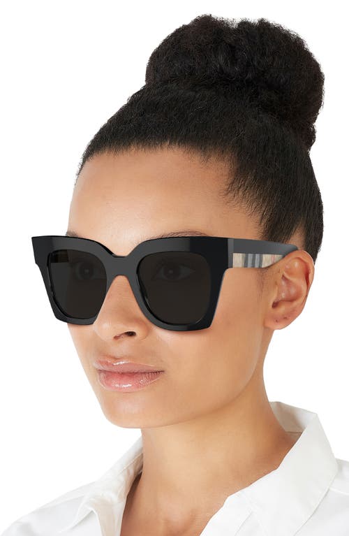 Shop Burberry 49mm Cat Eye Sunglasses In Dark Grey