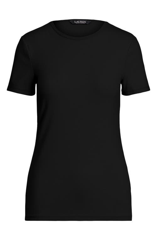 Shop Lauren Ralph Lauren Cotton Blend T-shirt In Polo Black