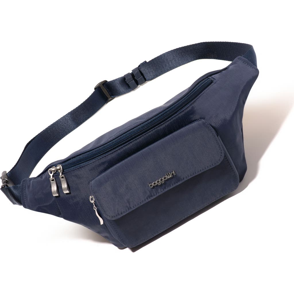 Baggallini Modern Everywhere Belt Bag Sling In French Navy