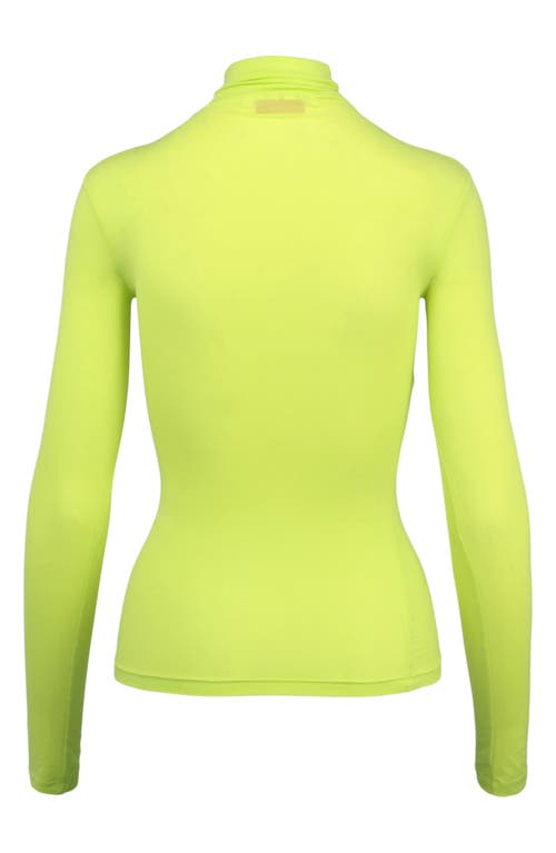 Off-white Off Stamp Sec Skin Long Sleeve Turtleneck Sweater In Green