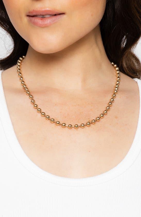 Shop Miranda Frye Boston Ball Chain Necklace In Gold