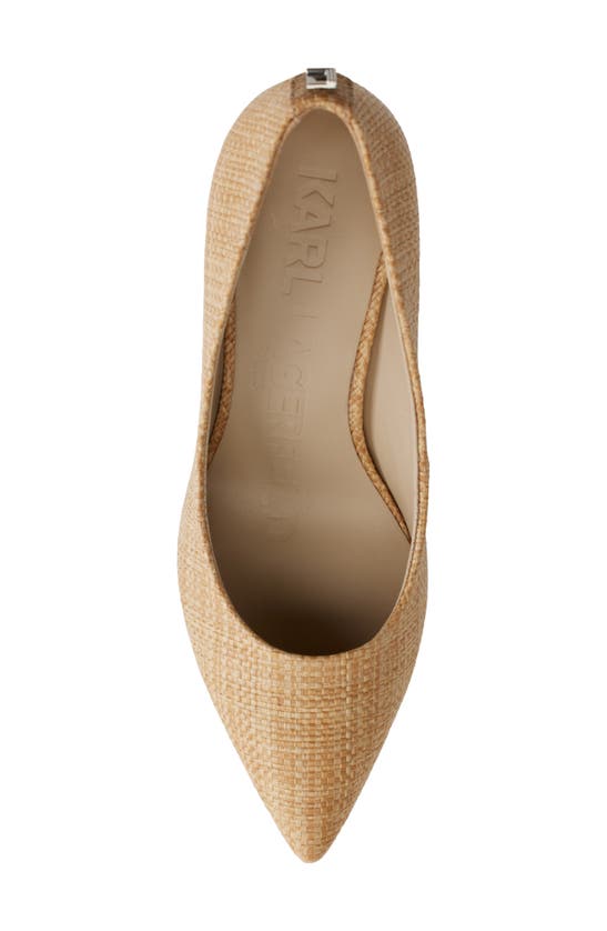 Shop Karl Lagerfeld Royale Pointed Toe Pump In Natural