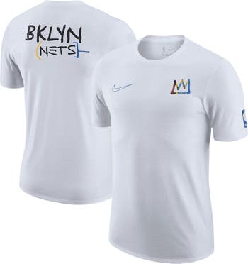 Nike Women's 2022-23 City Edition Brooklyn Nets White Courtside Long Sleeve  T-Shirt