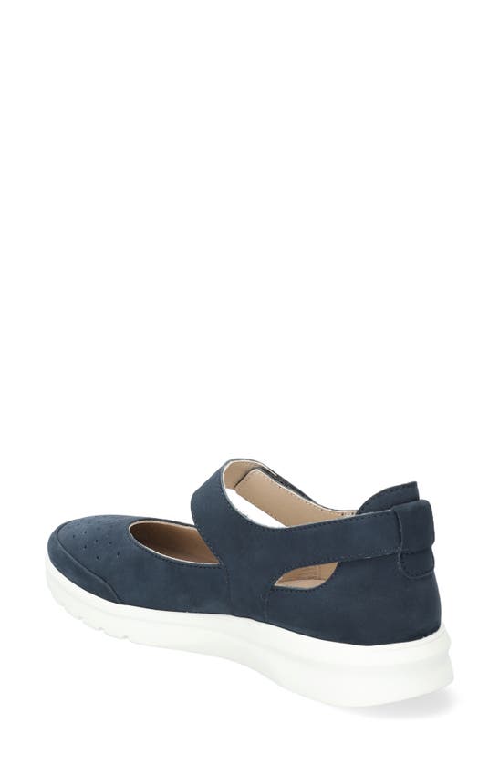 Shop Mephisto Marsia Mary Jane Flat In Jeans Blue Bucksoft