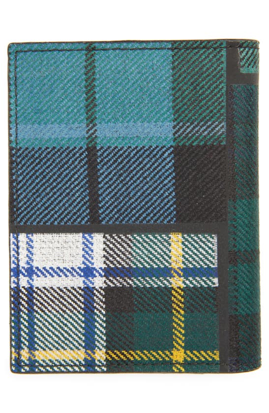 Shop Comme Des Garçons Patchwork Tartan Bifold Wallet In Green