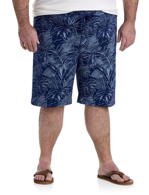True Nation Stretch Tropical Drawstring Shorts In Tropical Palms