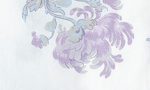 Melange Home Set Of 2 Rose Print Percale Cotton Pillowcase In Violet
