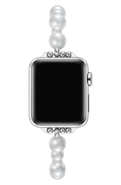 The Posh Tech Maeve 38mm Imitation Pearl Apple Watch® Bracelet Watchband, 42mm In White
