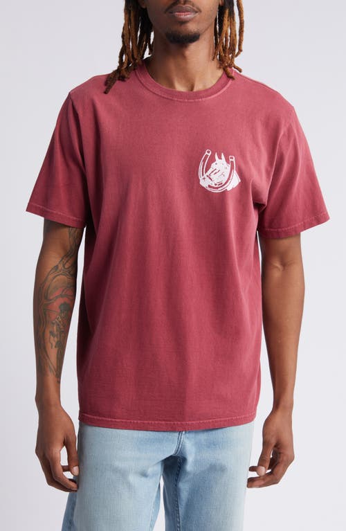 Valley Riders Graphic T-Shirt in Burgundy