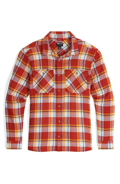 Shop Outdoor Research Feedback Plaid Flannel Overshirt In Jupiter Plaid