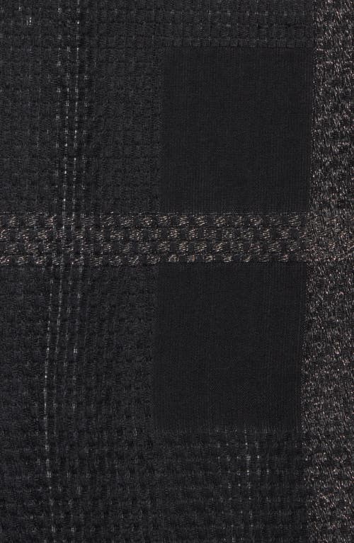 Vince Camuto Basketweave Scarf In Black