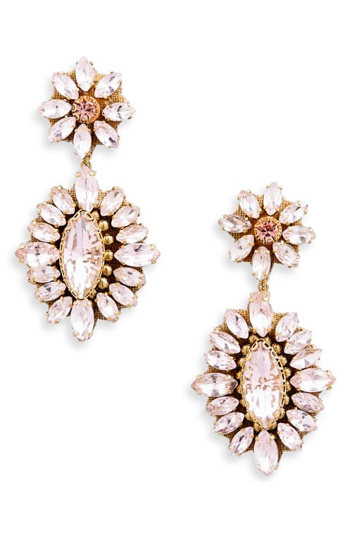 Deepa Gurnani Alianah Crystal Drop Earrings in Baby Pink at Nordstrom