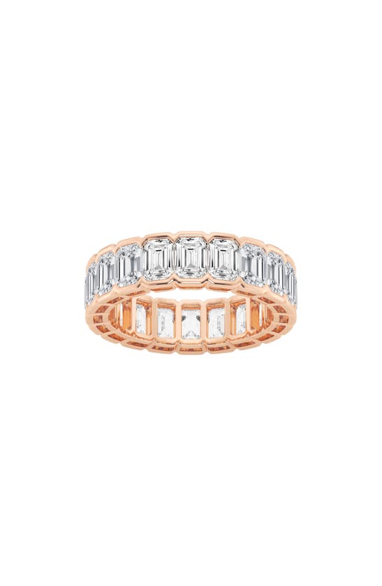 Badgley Mischka Emerald Cut Lab Created Diamond Infinity Ring In Pink